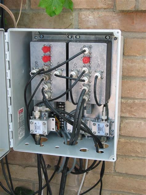 ham radio antenna junction box for wall|running coax entrance box.